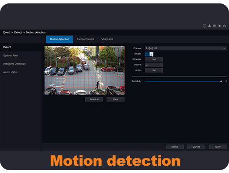 تشخیص حرکت هوشمند - دستگاه ضبط تصویر برایتون NVR7CK08P-D58E