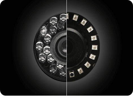 دوربین دام آنالوگ برایتون  مقایسه LED های SMD و IR